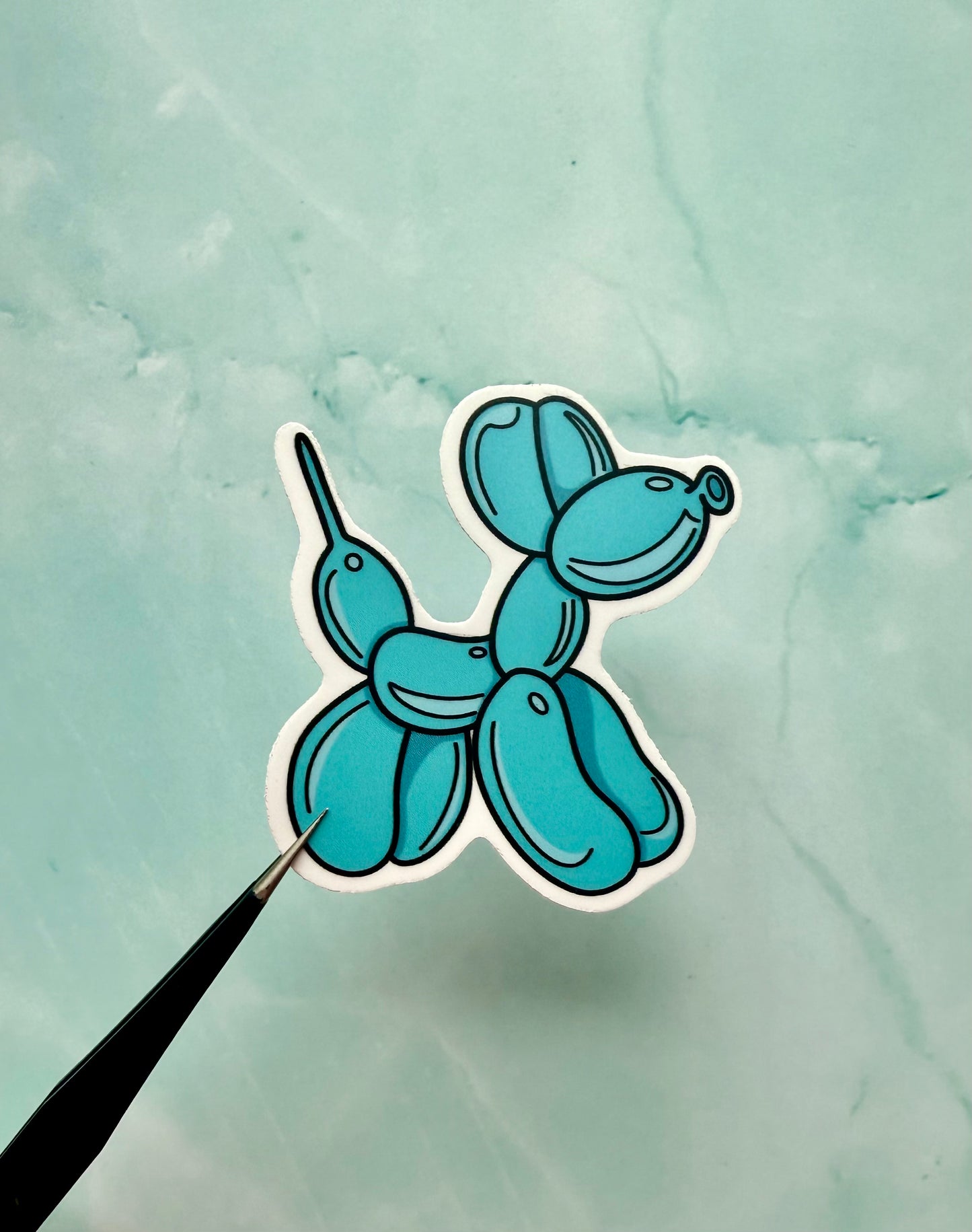 Balloon Dog Vinyl Sticker - Blue