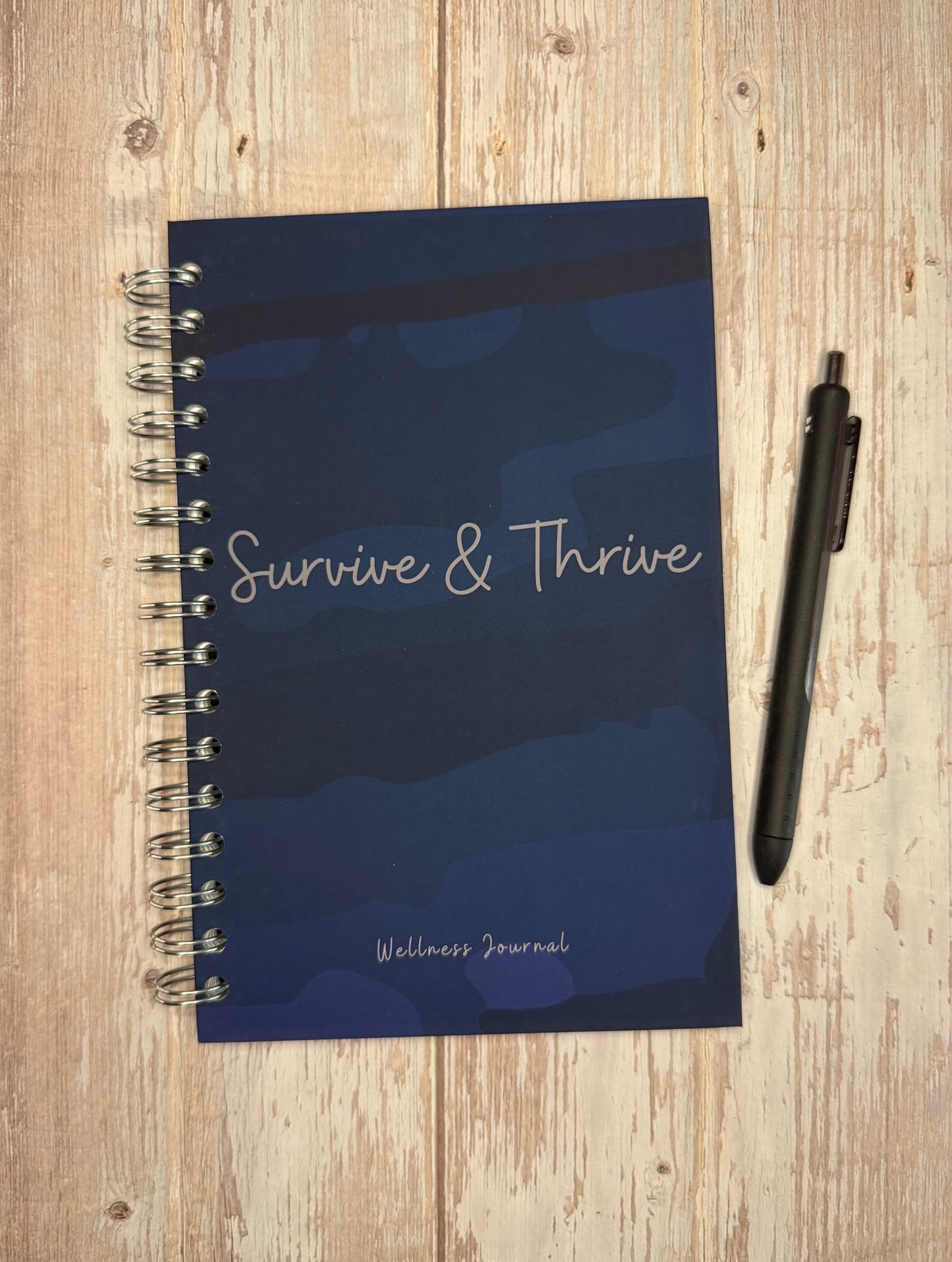 Wellness Journal - Navy Camo - 12-month Health Support Journal
