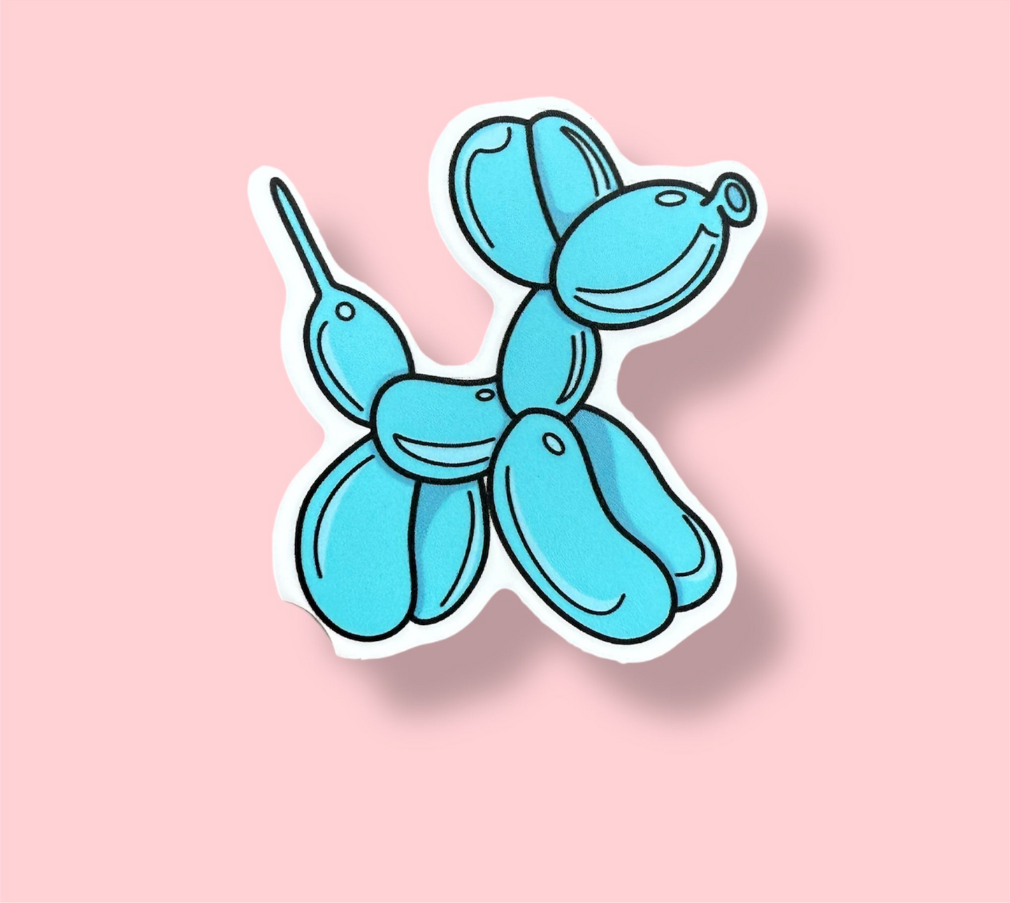 Balloon Dog Vinyl Sticker - Blue