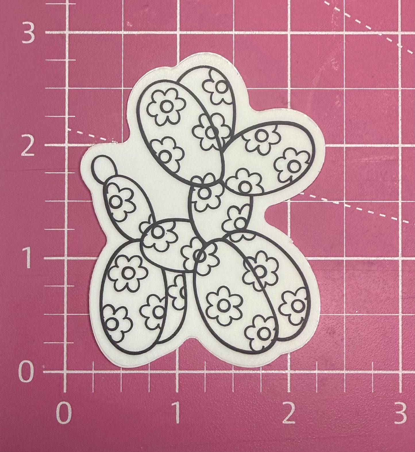 Balloon Dog Vinyl Sticker - B&W