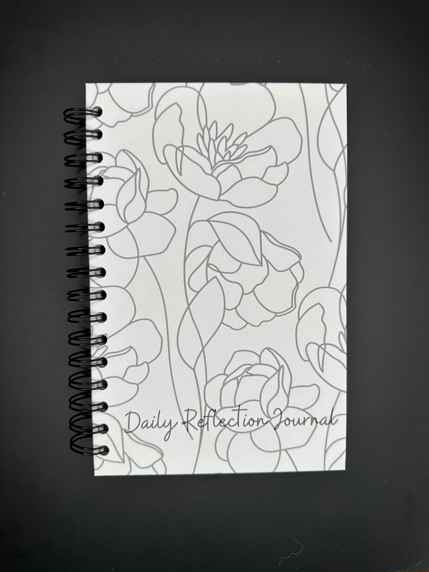 Daily Reflection Journal - Neutral Floral - 6-month Journey to Mindfulness