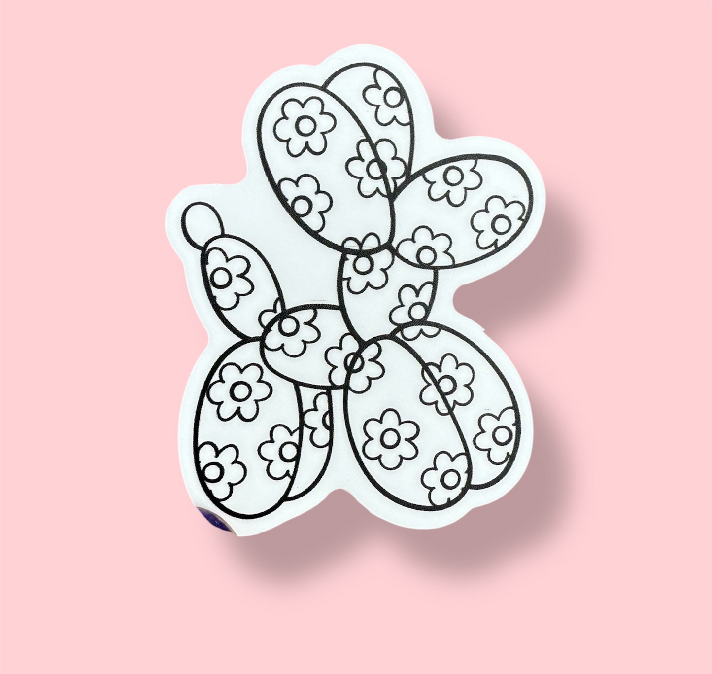 Balloon Dog Vinyl Sticker - B&W