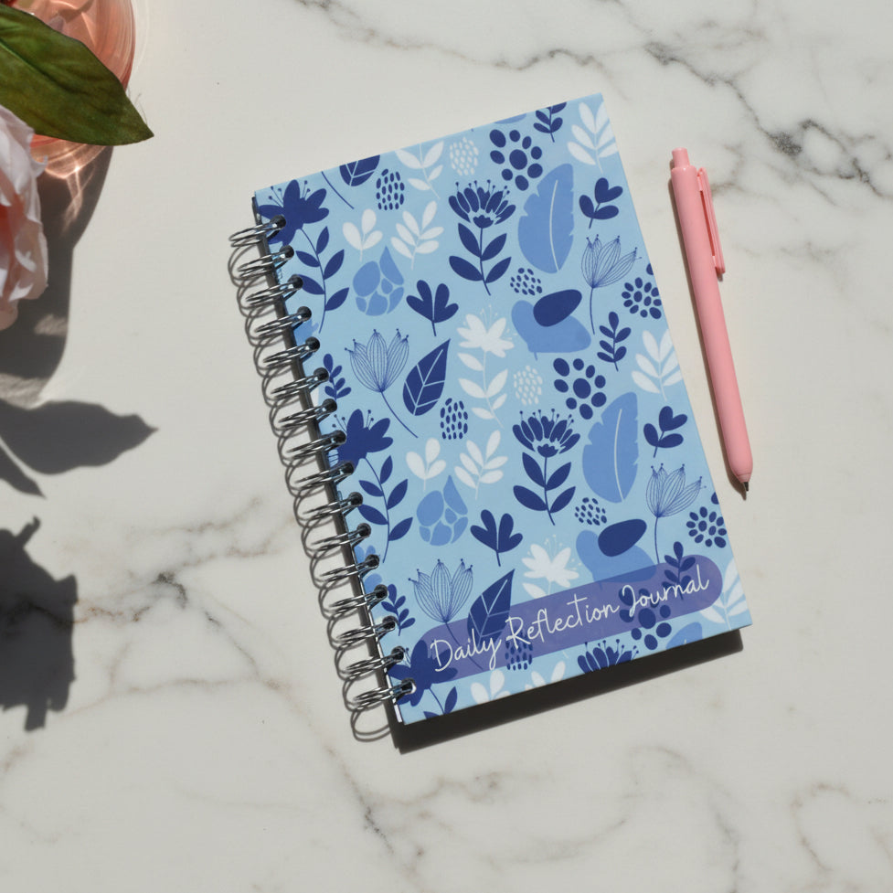 Daily Reflection Journal - Blue Floral