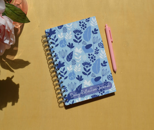Daily Reflection Journal - Blue Floral