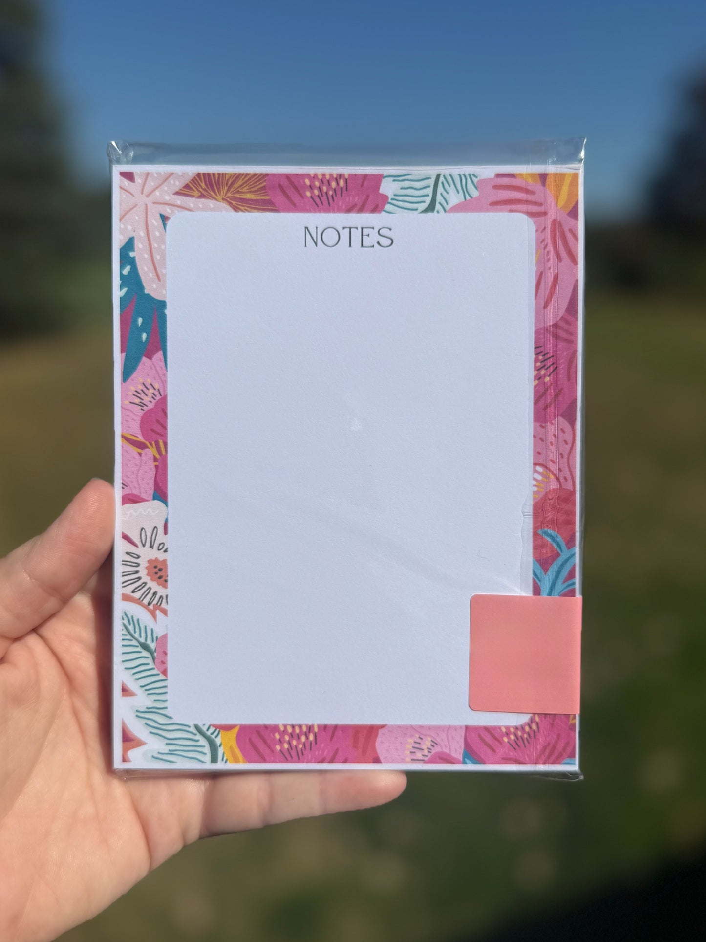 Pink Floral notepad