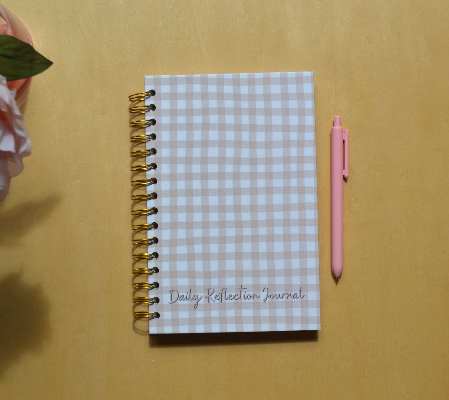 Daily Reflection Journal - Neutral Plaid