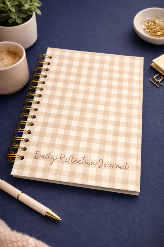 Daily Reflection Journal - Neutral Plaid