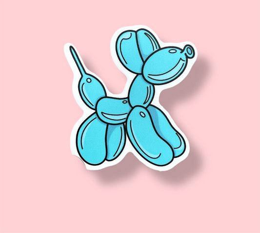 Balloon Dog Vinyl Sticker - Blue