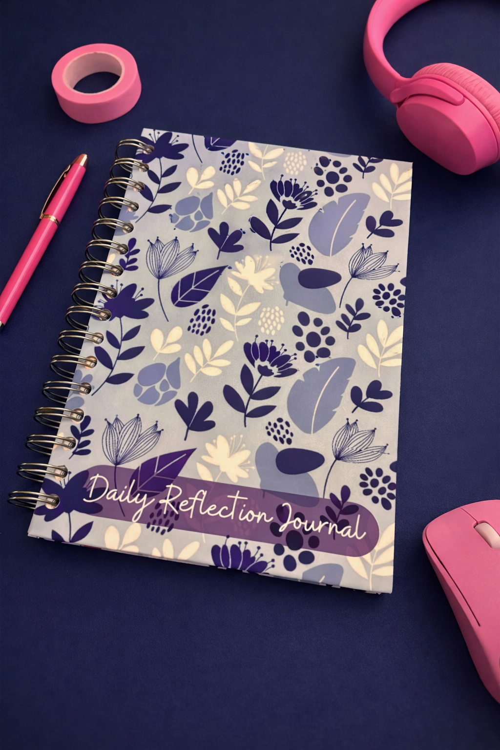 Daily Reflection Journal - Blue Floral