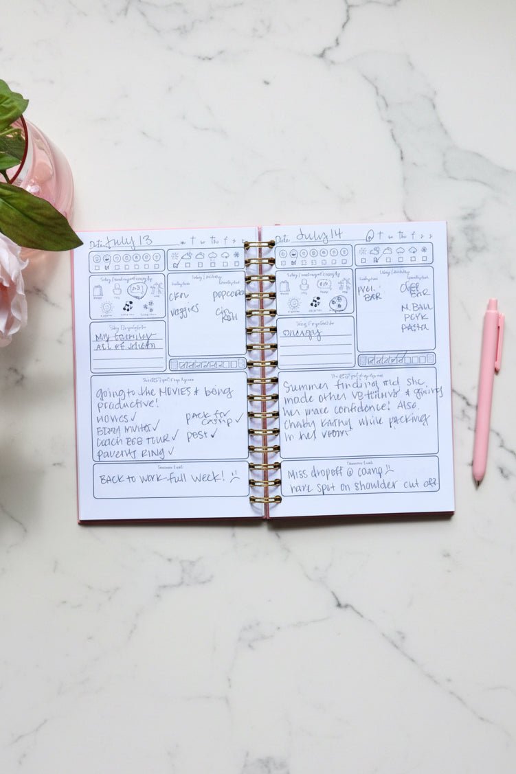 Daily Reflection Journal - Blue Floral