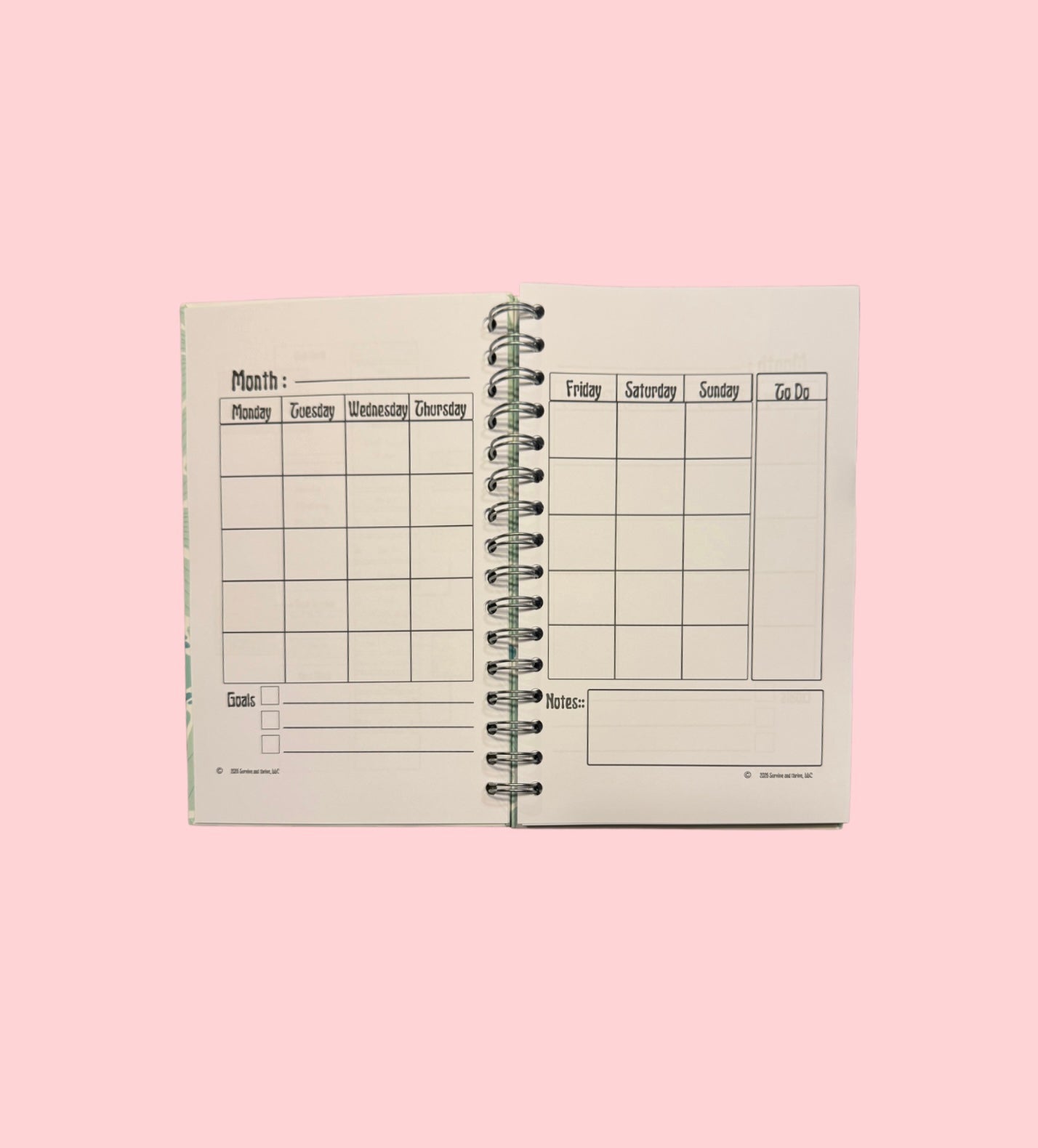 Wellness Journal - Teal Floral