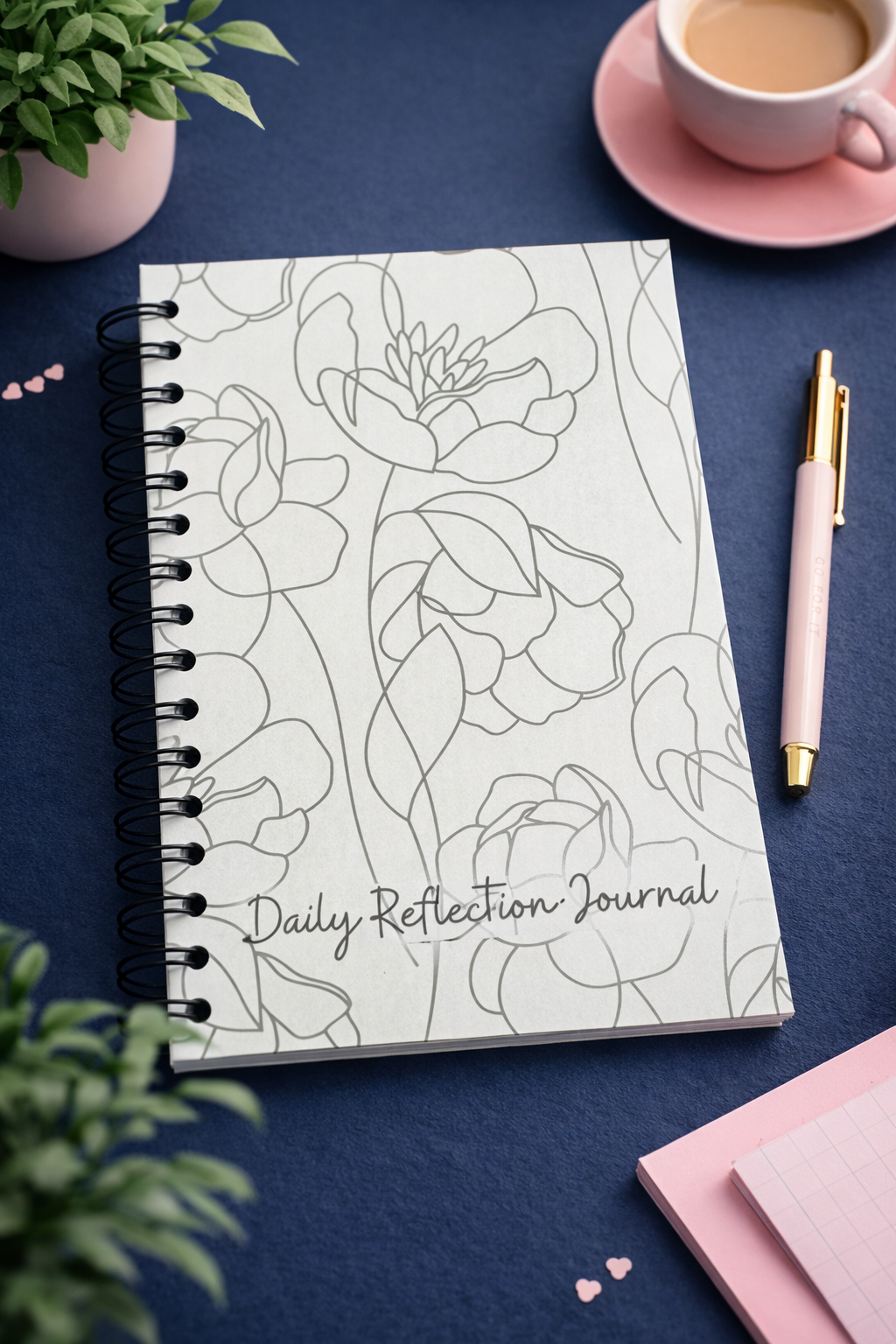 Daily Reflection Journal - Neutral Floral