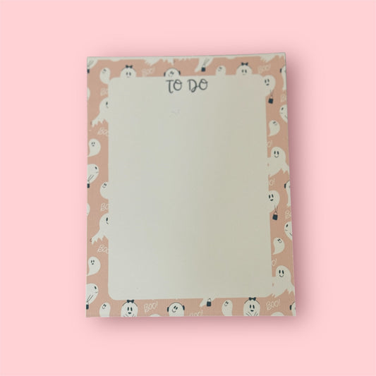 Pink ghosts notepad