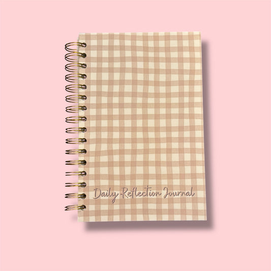 Daily Reflection Journal - Neutral Plaid