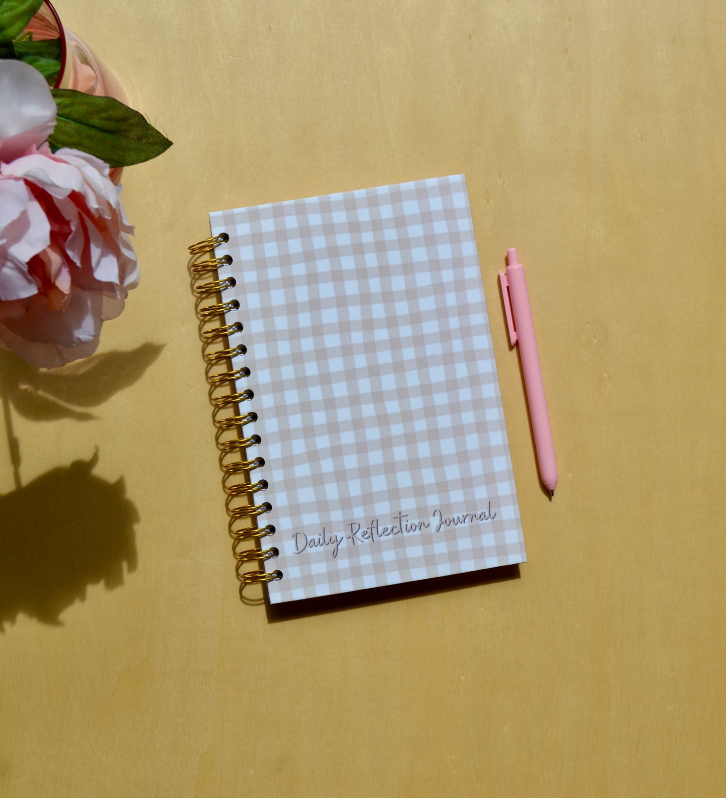 Daily Reflection Journal - Neutral Plaid