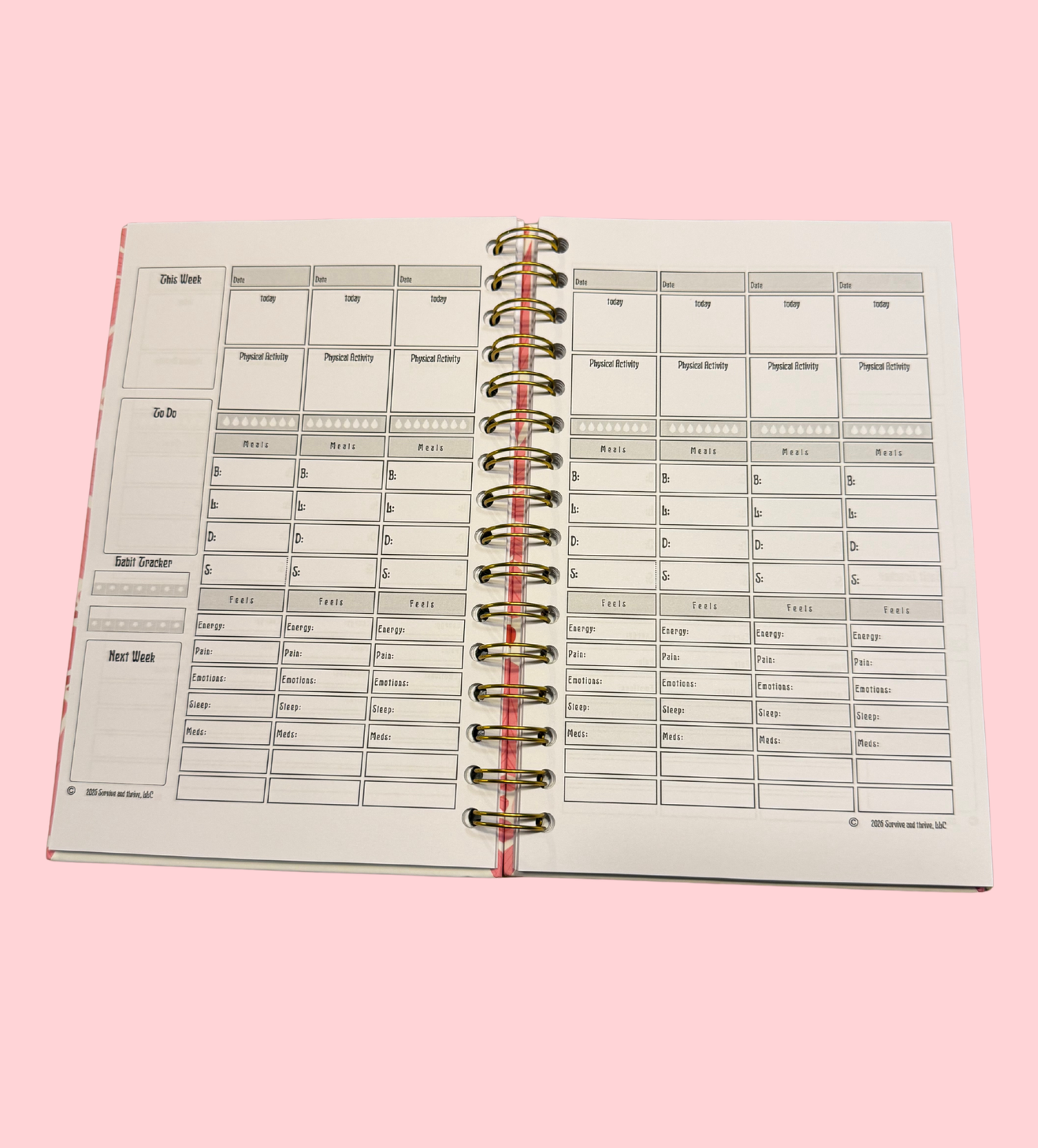 Wellness Journal - Pink Floral